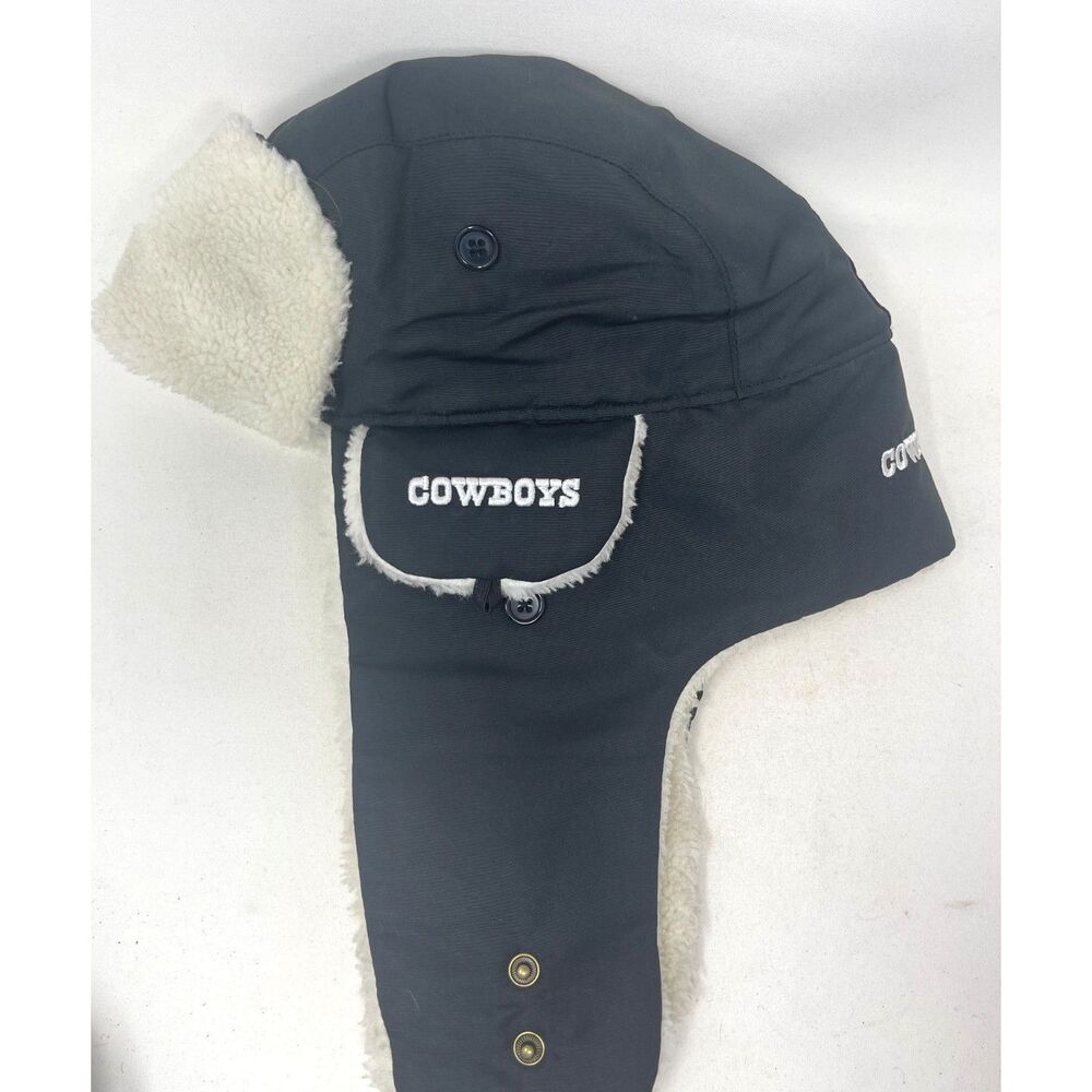 NFL Ultra Game DALLAS COWBOYS Arctic Circle Trapper Hat (One Size) Black $39